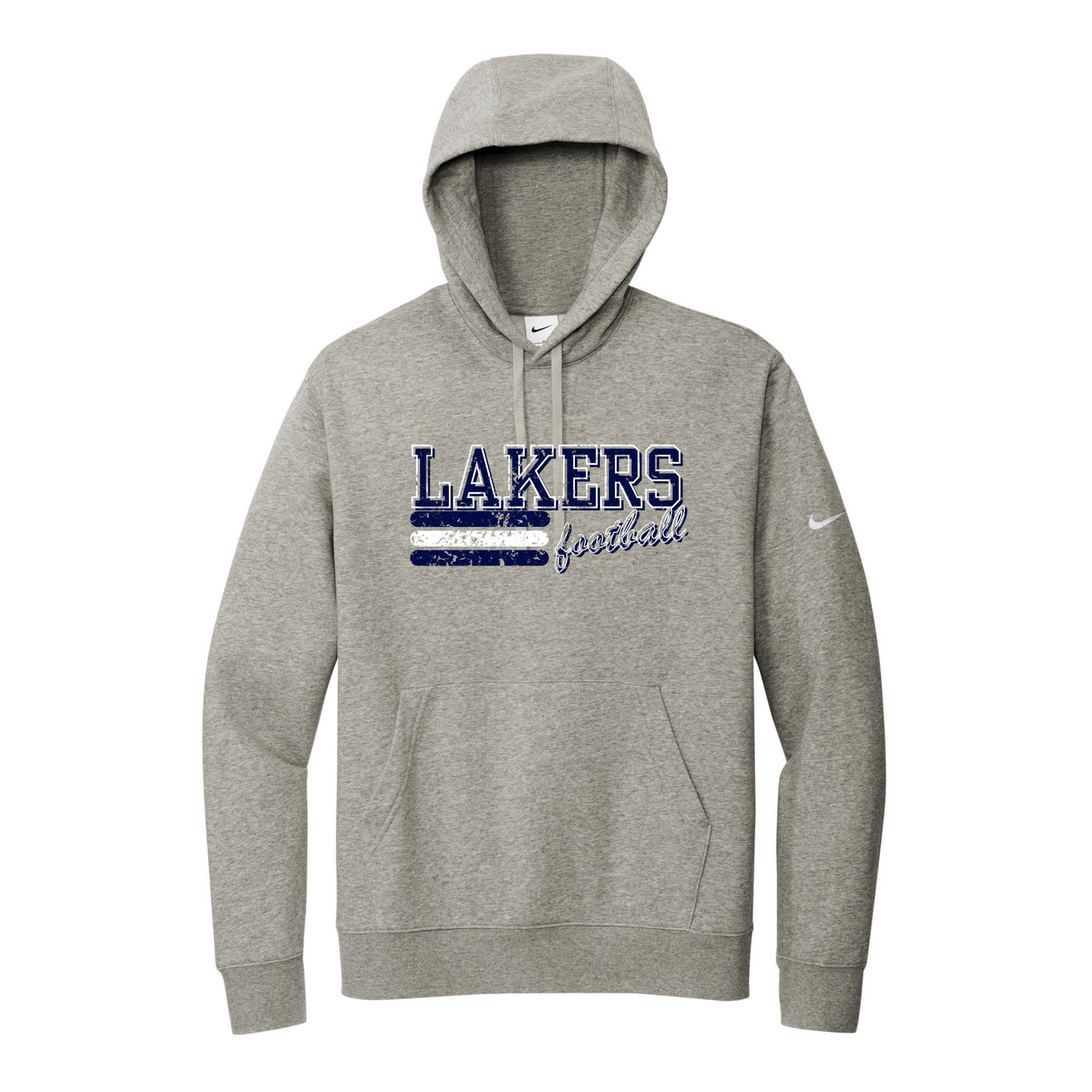 Mens Nike Club Fleece Sleeve Swoosh Pullover Hoodie NKDR1499 - LOGO 1