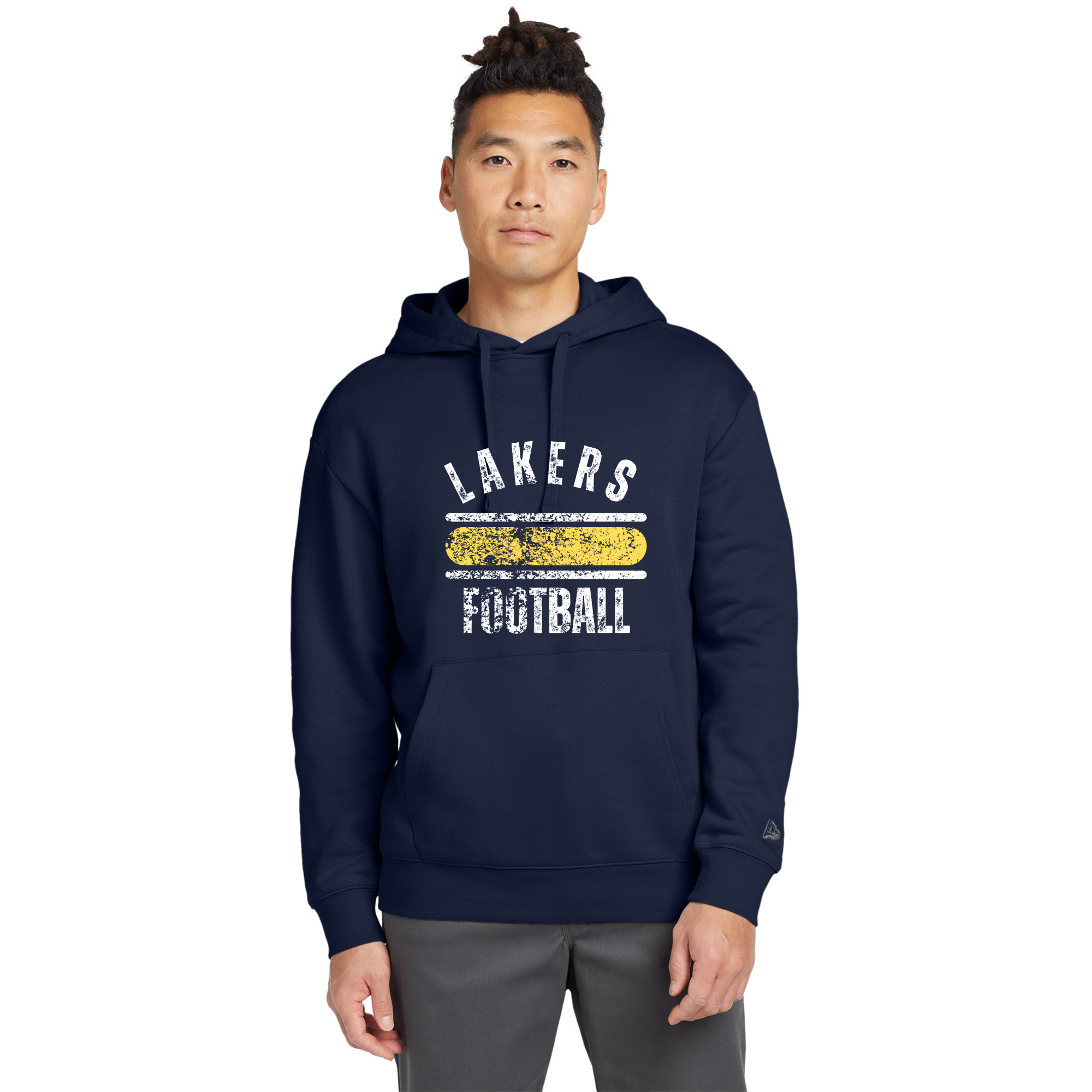 Mens New Era Fleece Pullover Hoodie NEA525  LOGO 2