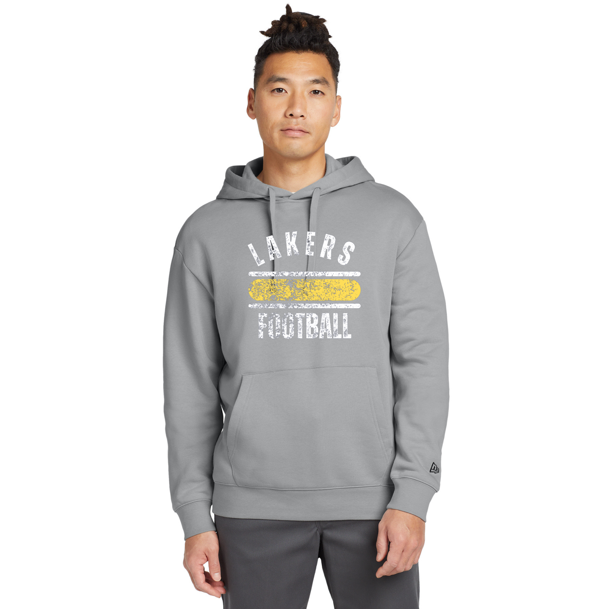 Mens New Era Fleece Pullover Hoodie NEA525  LOGO 2