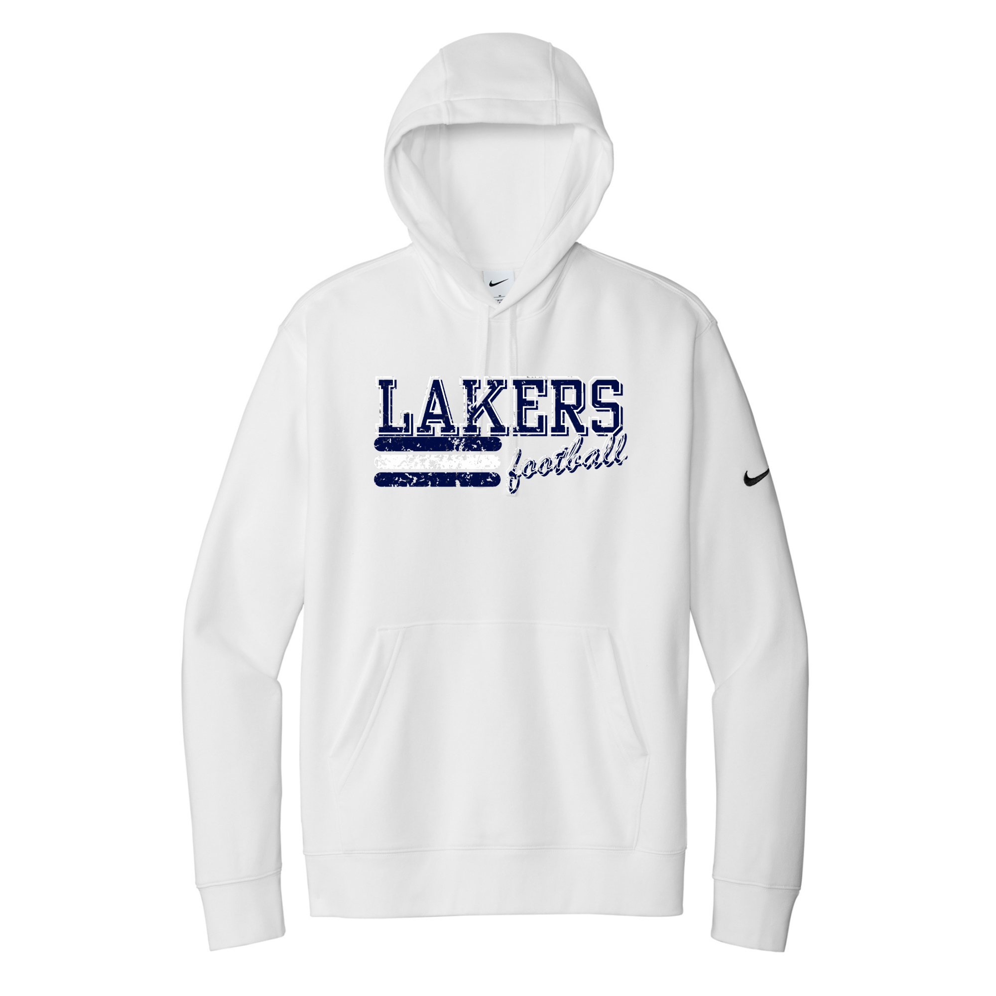 Mens Nike Club Fleece Sleeve Swoosh Pullover Hoodie NKDR1499 - LOGO 1