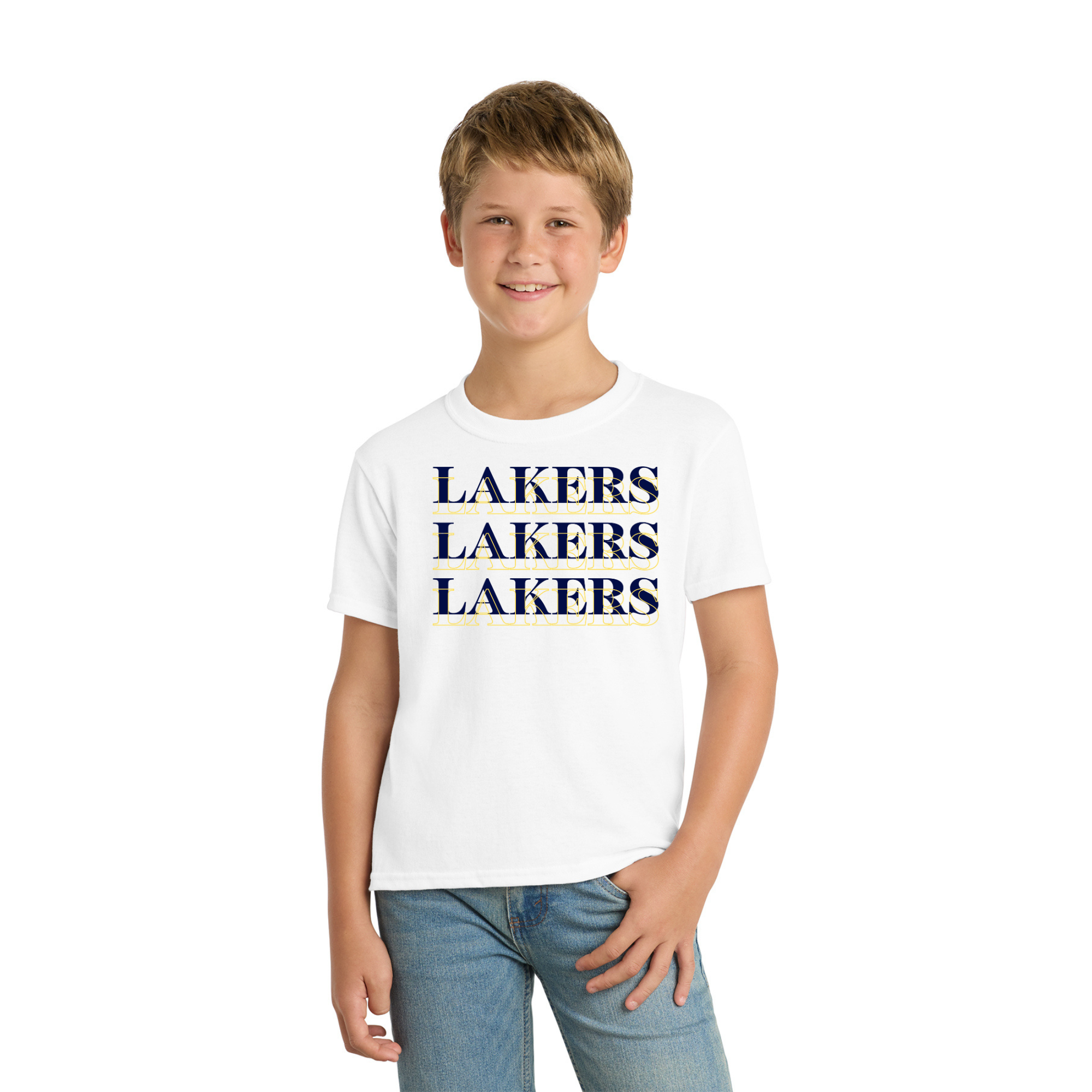 Youth Core Blend Tee PC55Y -LOGO 3